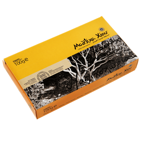 Natural Chios mastic. Box 100g Large size tears Natural Chios mastic. Box 100g Large size tears