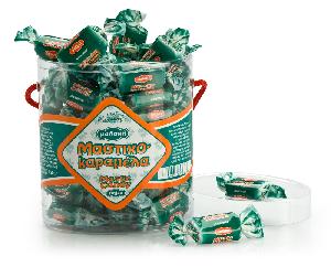 Mastic candy toffee. Oval Box 250g