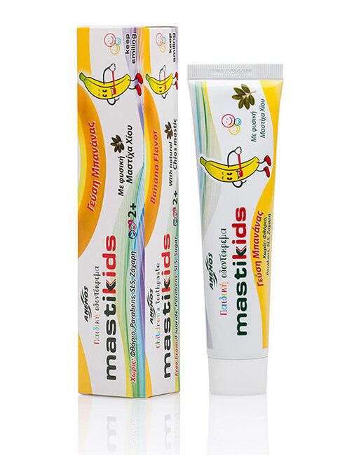 Toothpaste for children with mastic & banana Toothpaste for children with mastic & banana