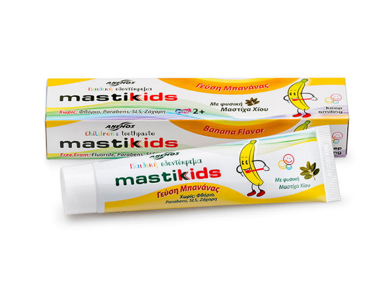 Toothpaste for children with mastic & banana Toothpaste for children with mastic & banana